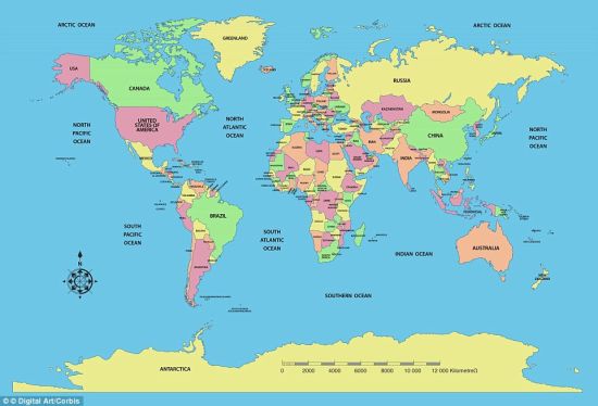 正常的世界地图 十年地球人口变化 印度增2亿