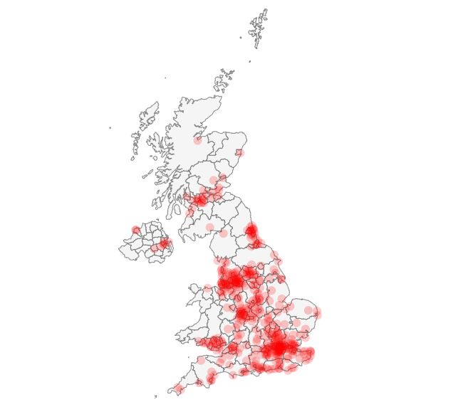 英国人口分布图 英国2018年人口数量统计